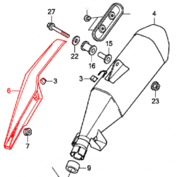 18342-MKA-D81 : Protection d'échappement origine Honda NC700 NC750