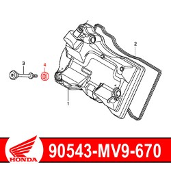 90543-MV9-670 : Honda Cylinder head cover screw gasket NC700 NC750