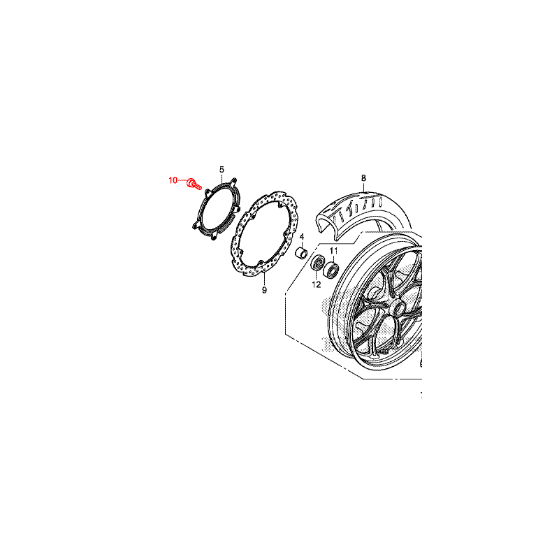 90105-MGS-D30 : Honda OEM Front Brake Disk Screw NC700 NC750 90105-MGS-D30 : Honda OEM Front Brake Disk Screw NC700 NC750