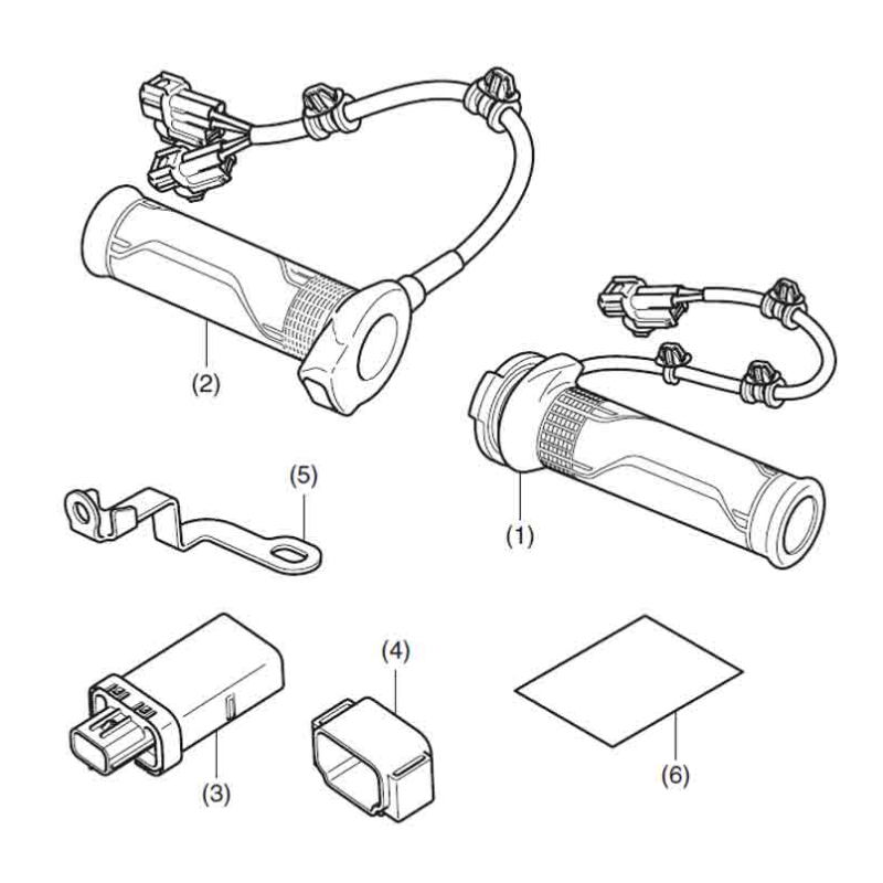 08T70-MKW-D00 + 08CRD-HGC-23GHO : Honda Heated Handles 2021 NC700 NC750