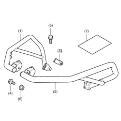 08P71-MKW-D01 : Honda crashbars 2021 NC700 NC750