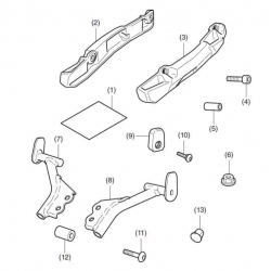 08L71-MKW-D00 : Support de valise Honda 2021 NC700 NC750