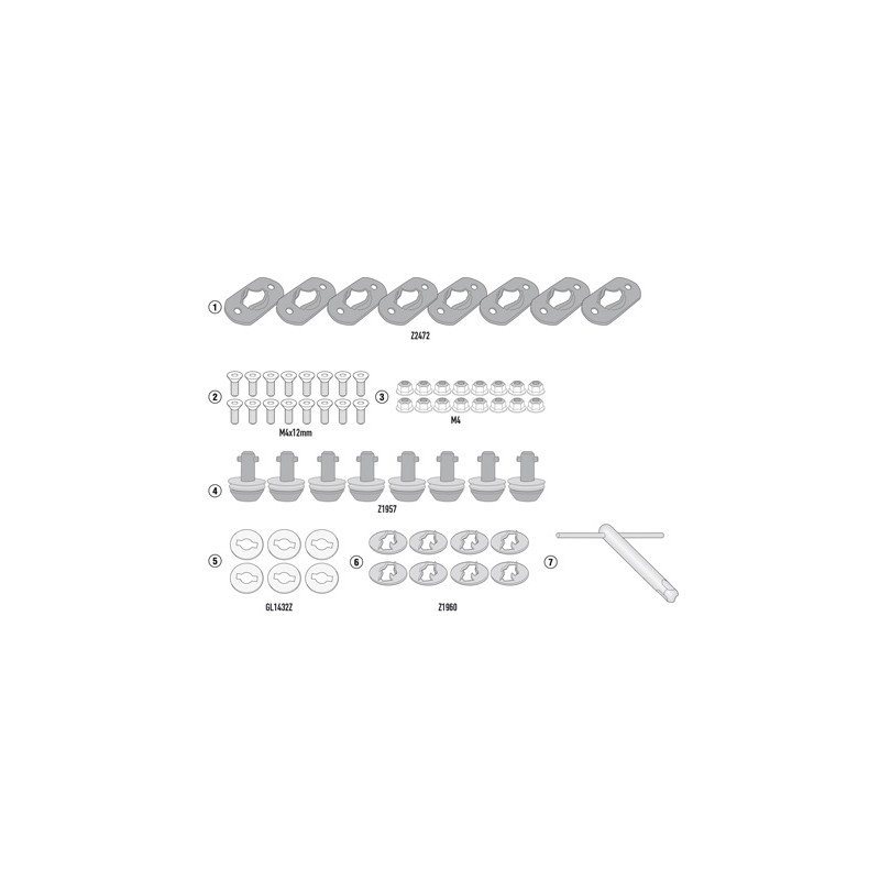 07RKIT : Supports latéraux démontage rapide Givi 2021 NC700 NC750