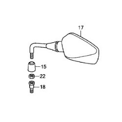 hondaleftmirror : Rétroviseur Gauche d'origine Honda NC700 NC750