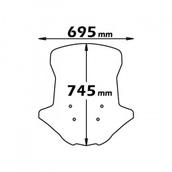 SC2694-T : Isotta Intermediate Windshield NC700 NC750