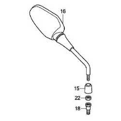 hondarightmirror : Rétroviseur Droit d'origine Honda NC700 NC750