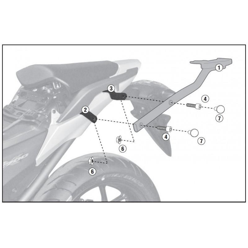 1111FZ : Givi Rear Rack NC700 NC750