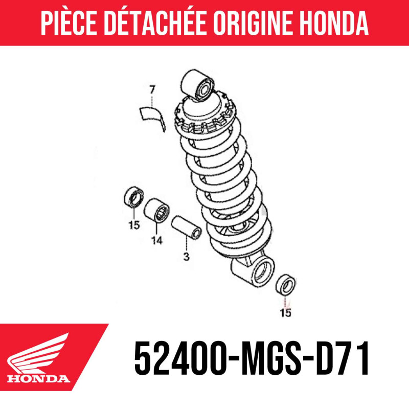 52400-MGS-D71 : Shock Absorber for Honda Integra Honda NC700 NC750