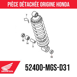52400-MGS-D31 : Ammortizzatore Honda NC X Honda NC700 NC750