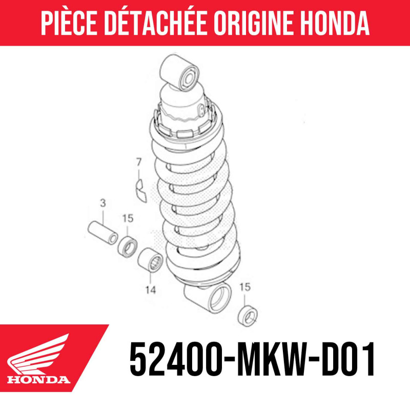 52400-MKW-D01 : Amortiguador Honda NC750X 2021 Honda NC700 NC750