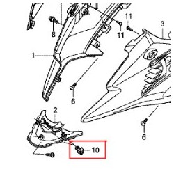 90683-GAZ-003 : Honda Fairing Clip NC700 NC750