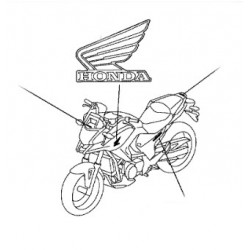 86202-MGS-D31ZA : Honda Left Tank Sticker NC700 NC750