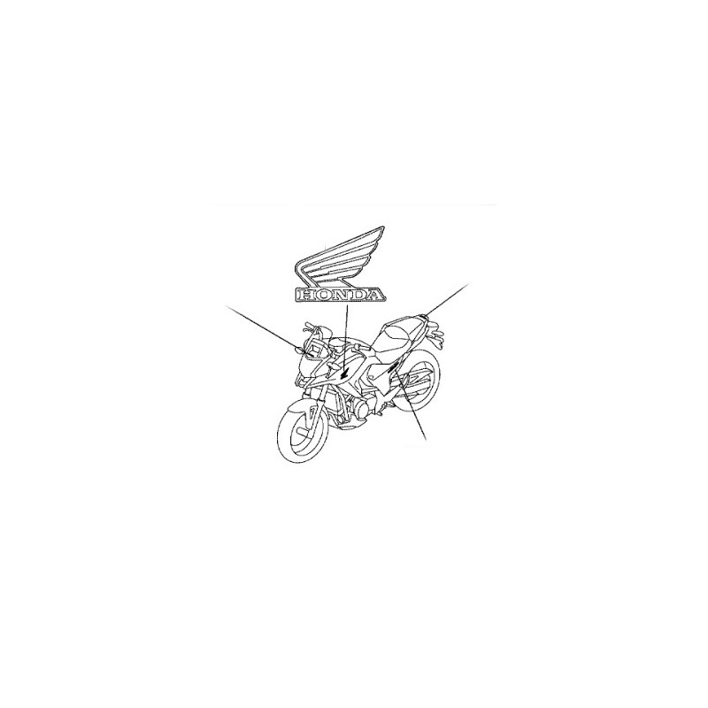 86202-MGS-D31ZA : Stickers Honda Izquierdo NC700 NC750