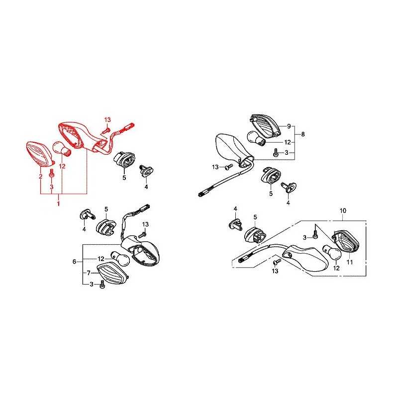 33400-MGS-D13 : Honda OEM turn signal NC700 NC750